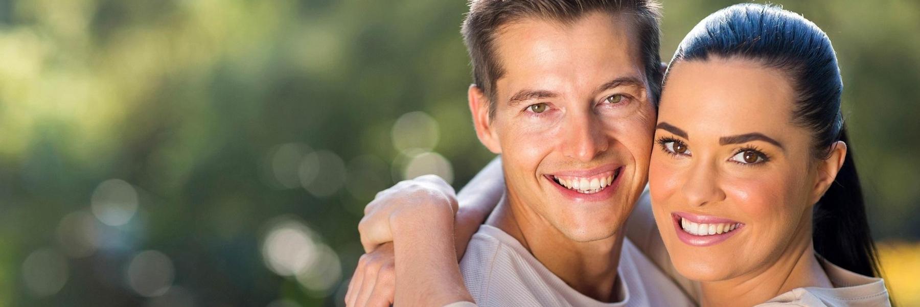 Couple with a beautiful smile