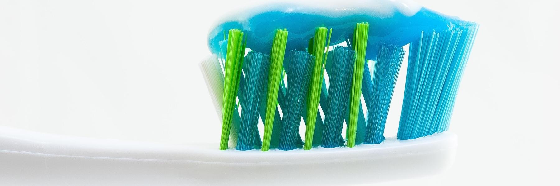 Close up of toothbrush