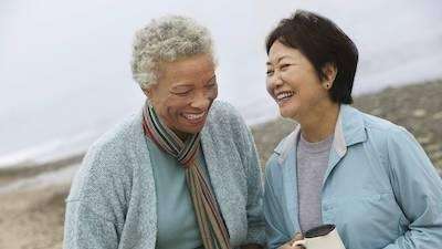 ladies smiling