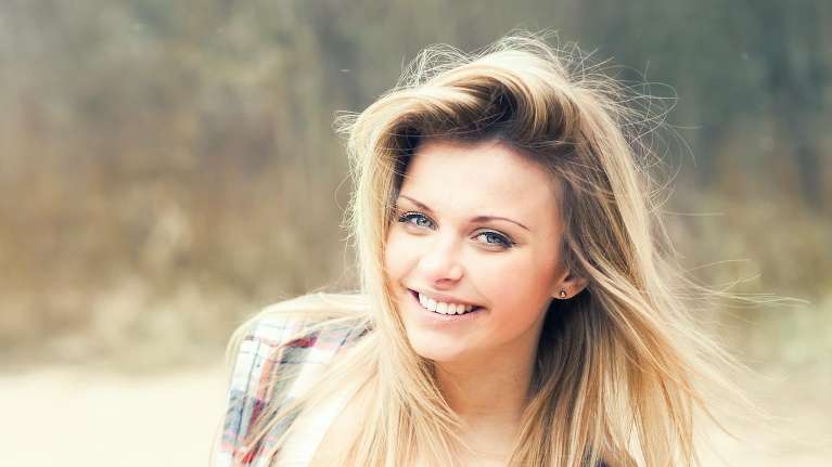 Woman with beautiful smile