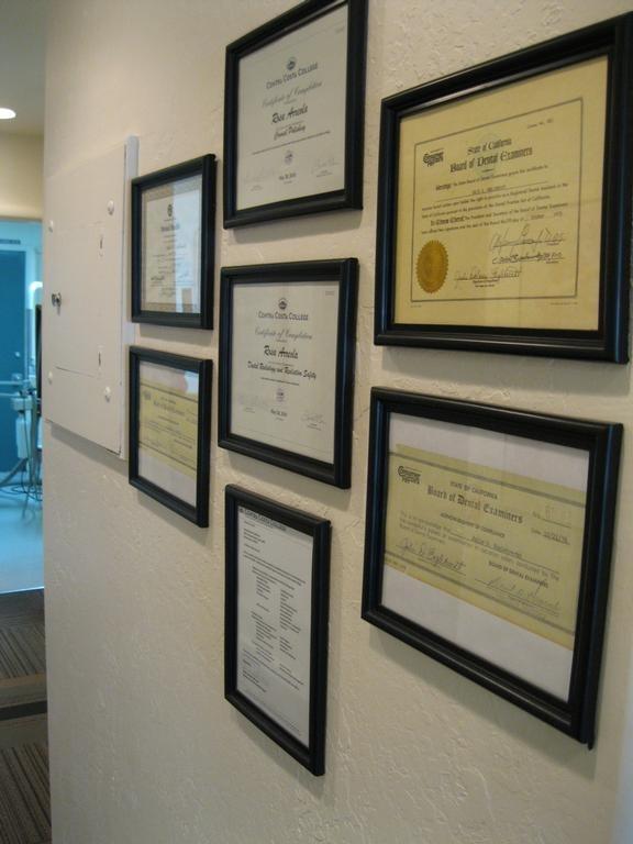 wall of dental accolades | Dentist Vallejo CA